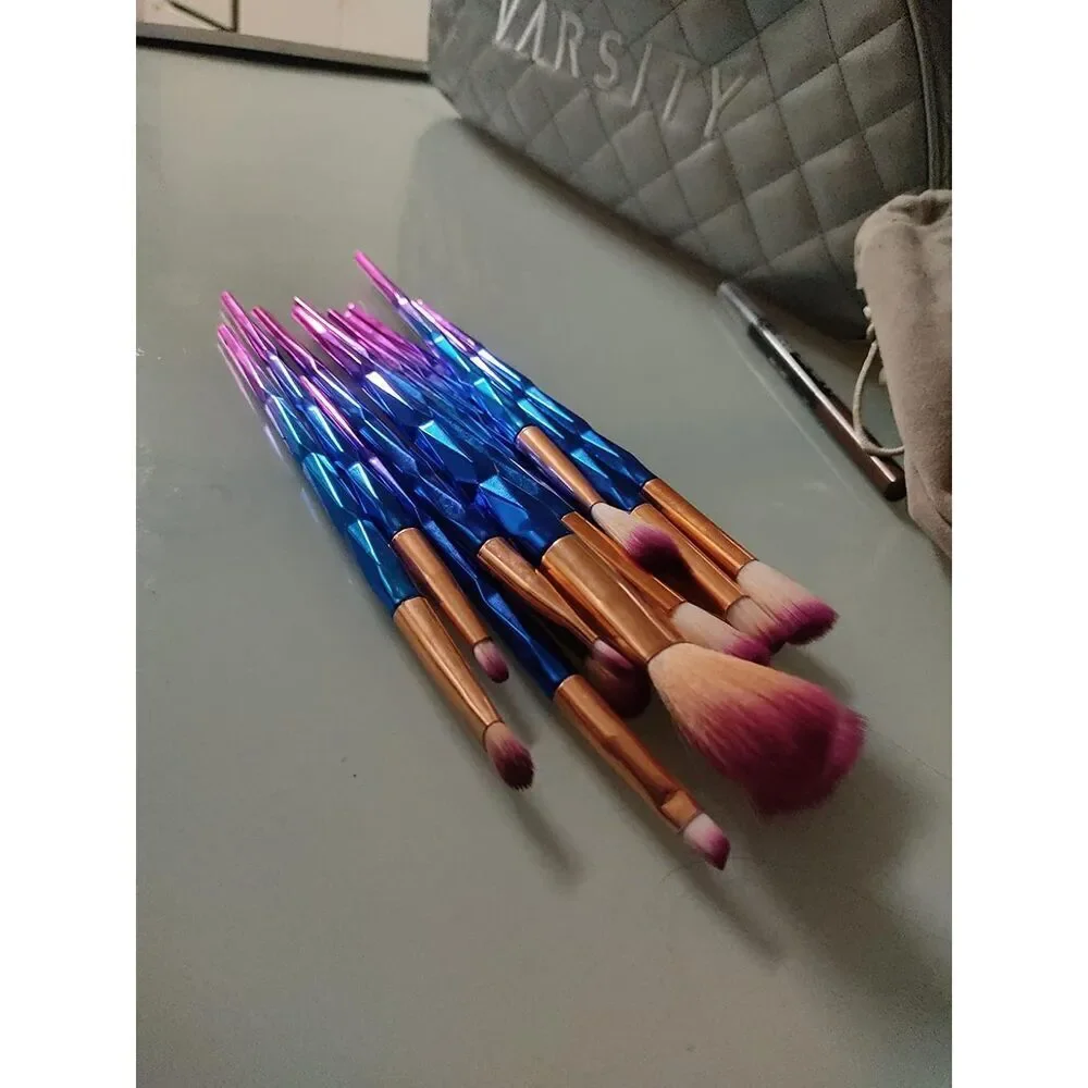 Kolight Pack of 20 Pieces Purple Cosmetic Makeup Brushes Sets